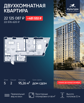 2 секция, 95,26 м²